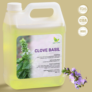 Perfume Vela Sabão Skincare Ingrediente Cosmético Manjericão Cravo Óleo Essencial Puro Orgânico Natural <span class=keywords><strong>Bulk</strong></span> OEM Fabricante Atacado - Product Image 1