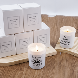 Velas perfumadas de gelatina negra de candelita de combustión larga de lujo personalizadas de vidrio esmerilado para hombres humo y vainilla - Product Image 3