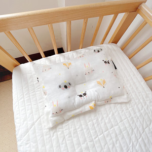 Almohada cuadrada en forma de bebé Yuan Shuang, gasa de algodón puro para 0-1-2 años, ropa de cama de las <span class=keywords><strong>cuatro</strong></span> estaciones, almohada de verano - Product Image 4