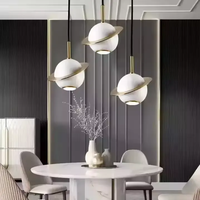 Luminaire suspendu LED créatif en marbre pour salon salle à manger décoration intérieure de la maison lustre de plafond LED Planet