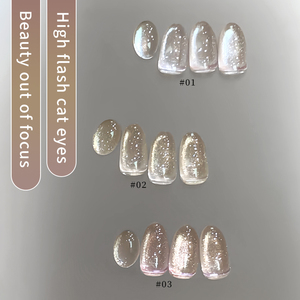 Gouden Herfst Cat Eye Nagellak <span class=keywords><strong>Gel</strong></span> Mousserende Glazen Kraal Cat Eye <span class=keywords><strong>Gel</strong></span> - Product Image 4