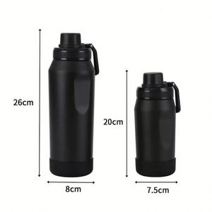 Bouteille d'eau isotherme en acier inoxydable de 800 ml avec poignée, durable, écologique, thermos de voyage, maintien thermique de 6 à 12 heures - Product Image 5