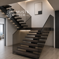 Escalier mono-poutre contemporain pour villa, conception et développement par fabricant exportateur de qualité supérieure
