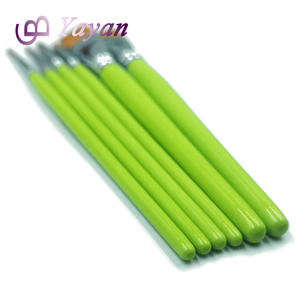 Pincel sintético personalizado para pintura facial, suministros de arte, punta redonda, resorte fuerte - Product Image 4