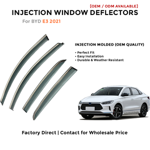Injection Side Window Deflectors Visor Rain Guards for BYD E3 2021 Wind Deflector Auto Accessories - Product Image 2