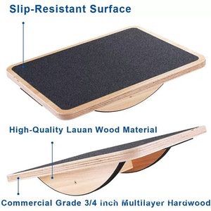 Cross-border wooden fitness equipment <b>balance</b> board foot arch <b>trainer</b> rehabilitation training equipment yoga board <b>balance</b> board - Product Image 3