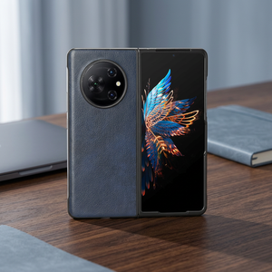 Étui de téléphone antichoc en PC mat avec support magnétique en cuir PU lychee de luxe et motif peint à l'huile pour Tecno Phantom V Fold - Product Image 3