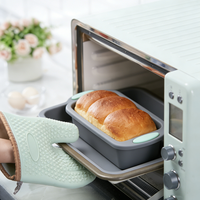 Moule en silicone rectangulaire fait main pour la cuisson de gâteaux, pains, brownies, pains longs et cheesecakes