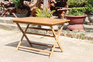 Rectangular <b>Folding</b> <b>Table</b> for Tebles Dining Sets Furniture Teak Outdoor <b>Garden</b> and Patio Wooden Minimalist - Product Image 4