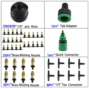 Kit d'irrigation DIY pour extérieur 10/15/20/25/30M avec buse de brumisation en laiton réglable, pulvérisateur d'arrosage de <span class=keywords><strong>jardin</strong></span> - Product Image 5
