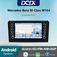 Autoradio 8 pouces pour Mercedes-Benz Classe M W164 (2005-2012), CarPlay sans fil et Android Auto, navigation GPS, unité multimédia