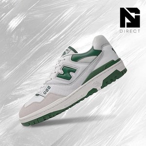 New Balance 550 'White Green' Retro Lace-up Round Toe Sneakers Lightweight Walking Running Shoes - Product Image 1