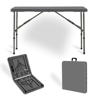 Mesas Plegables de Plástico Resistente Blancas Modernas para Exteriores de 8 Pies de Largo para Eventos, Picnics y Uso en Almacenes