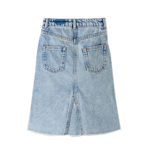 <span class=keywords><strong>Jupe</strong></span> en <span class=keywords><strong>jean</strong></span> déchirée pour femmes, longue, à taille haute, décontractée, en denim, avec pompon - Product Image 2