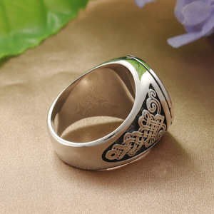 Yunnique Anillo ecuestre de acero inoxidable para hombre, diseño de animales plateados, joyería de regalo 24002 - Product Image 3