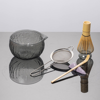 Bol à matcha en verre martelé de style japonais au design moderne, style Japandi, résistant à la chaleur, qualité alimentaire, écologique, avec logo personnalisé, pour café et thé