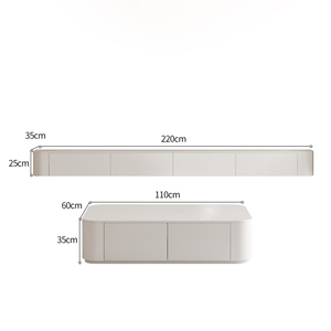 Gỗ sang trọng nổi TV giao diện điều khiển khung trắng TV đứng treo tường LED đơn vị Tủ thiết kế mới phòng ngủ lưu trữ đồ nội thất nhà - Product Image 4
