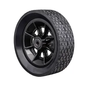 10 inch solid rubber tire wheel for hand truck, power generator free wheel for pressure cleaner