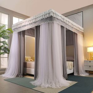 Nueva Cortina Mosquitera para Cama Modelo 2026, Doble Varilla, Opaca, Antipolvo, Antiviento, para Dormitorio, San Gang Yi - Product Image 4