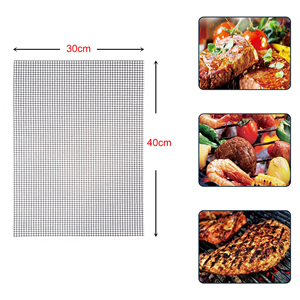 Heat Resistant BBQ <b>Grill</b> <b>Mesh</b> Mats Non Stick Reusable Grilling Net Barbecue Mat <b>for</b> Grilling Cooking Baking Barbecue and Oven - Product Image 2