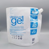 5L portable debout poche à eau B-Ultrasonic couplant gel gelée remplissage sac d'emballage avec bec pour usage médical hospitalier