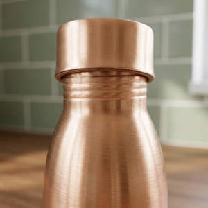 Premium 100% Pure Copper Water <b>Bottle</b> Plain Seamless Sports <b>Flask</b> Leak-Proof Ayurvedic Health Benefits Drinkware for Yoga - Product Image 4