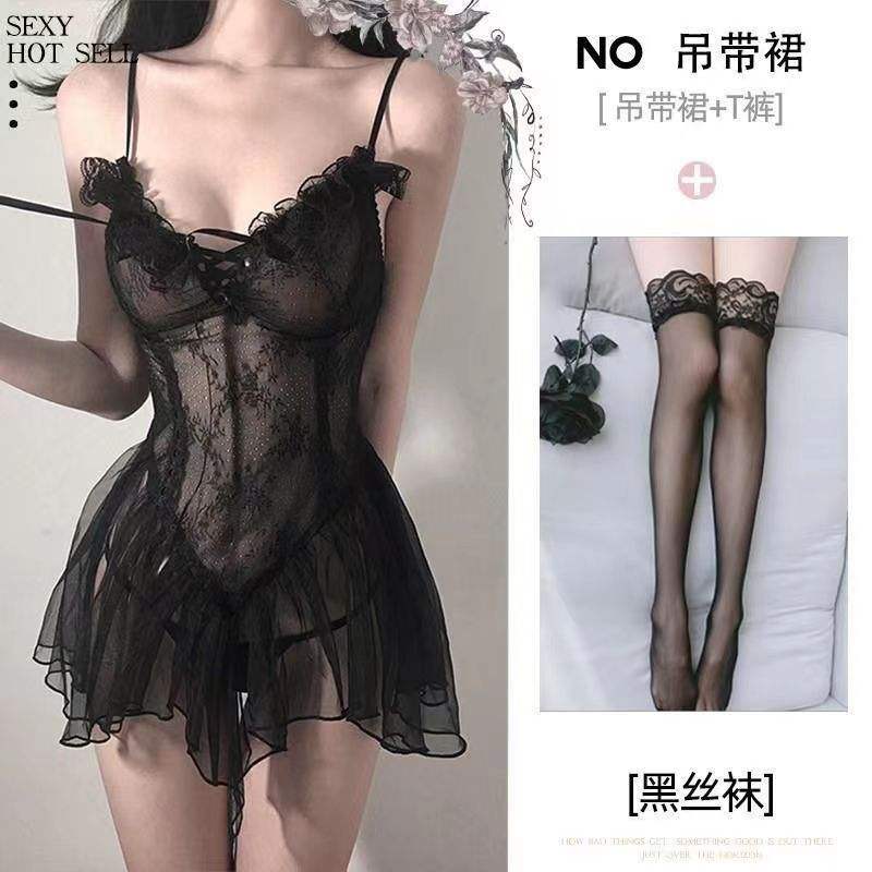 Black + black stockings