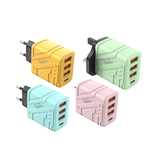 ที่ชาร์จเร็ว USB หลายพอร์ตสไตล์เมชา5V3A ระบบแอนดรอยด์สามตัวสำหรับ iPhone หัวชาร์จ Type-C ไฟฟ้า PD 5V3A <span class=keywords><strong>ชาร์จ</strong></span>เร็วมือถือ - Product Image 1