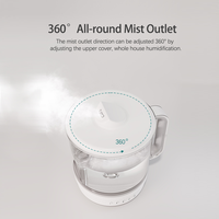 Humidificateur d'air de bureau à brume froide 3L à ultrasons de grande capacité pour maison intelligente personnalisée