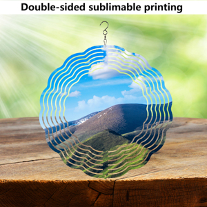 8 Blank Double Side Garden Spinners Aluminum Metal 10 Inch Sublimation <b>Wind</b> Spinner Blanks - Product Image 6