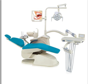 Fauteuil dentaire hydraulique de haute qualité avec seringue 3 voies, plateau pour médecin et lampe papillon tricolore – Équipement dentaire - Product Image 2