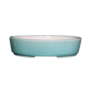 Pot à Bonsaï Ovale en Céramique, Petit Pot de Plante de Bureau, Pot en Porcelaine d'Argile Blanche pour Plantes Décoratives - Product Image 5