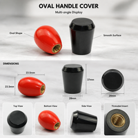 Funda Protectora de Mango Ovalada de PVC Personalizada de Fábrica, Suave y Antideslizante, con Rosca Hembra para Tornos y Fresadoras
