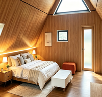 Maison conteneur moderne en bois, directement d'usine, cabane triangulaire en A, préfabriquée, avec mur en verre, style rondins, pour camping et glamping, vente en gros