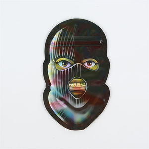 Custom Shape Die cut Pouch Zipper Special Shaped Plastic Childproof Ziplock Bag 3.5g Die Cut Mylar Bags