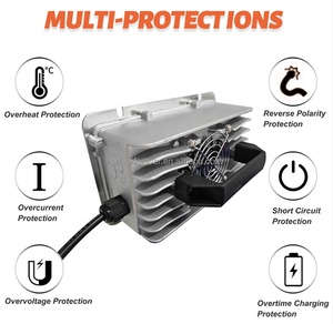 Cargador Rápido de Alta Corriente con Puerto XT60 de 24V 48V 60V 15A 20A 10A 6A para Vehículos Robóticos de Patrulla QA600A Over V, Proveedor Industrial de China - Product Image 3