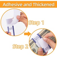 Bandes d'argent pour espèces Emballages auto-adhésifs pour factures Couleurs Sangles de monnaie pour Dollar Wraps Organisateur