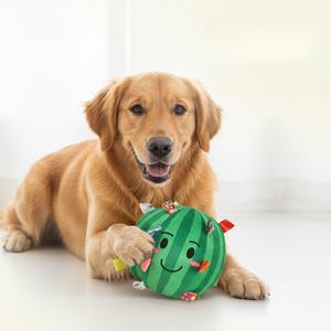 Nouveau jouet pour chien transfrontalier en peluche, motif fruit (grande pastèque), avec fonction sonore BB, anti-éraflutage et pour la dentition, fournitures pour animaux de compagnie, direct usine, en stock - Product Image 4