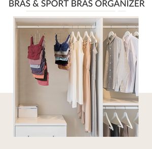 Gantungan logam multifungsi, 8 tingkat penyimpanan <span class=keywords><strong>Bra</strong></span> menghemat ruang gantungan kawat logam lipat - Product Image 3