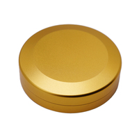 Boîte à snuff personnalisée de haute qualité en aluminium 6061-T6 anodisé or, sablage léger, usinage CNC, bouchons métalliques pour flacons à snuff