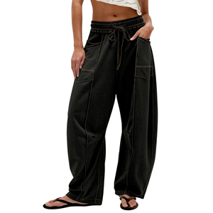 <span class=keywords><strong>Pantaloni</strong></span> da Jogger <span class=keywords><strong>in</strong></span> <span class=keywords><strong>velluto</strong></span> <span class=keywords><strong>a</strong></span> vita alta con tasche <span class=keywords><strong>a</strong></span> vita alta <span class=keywords><strong>pantaloni</strong></span> Casual con coulisse per abiti larghi <span class=keywords><strong>in</strong></span> stile Street estivo - Product Image 4
