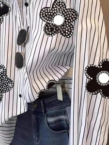 Camicetta di Alta Qualità con <span class=keywords><strong>Stampa</strong></span> <span class=keywords><strong>Floreale</strong></span> per Donne, Maniche Lunghe, Bottoni, Tessuto Traspirante, Stile Casual per Autunno e Primavera, Logo Frontale - Product Image 5