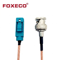 Connecteurs coaxiaux durables FOXECO BNC vers Fakra, câble adaptateur RF pour les tests de communication embarquée
