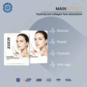 Collagen Infused Vitamin C Bio Korean <b>Face</b> Sheet Mask Deep Power Boosting Anti-Wrinkle Whitening Firming Nourishing Moisturizing - Product Image 5