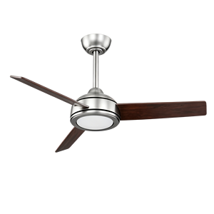 Ventilador de Techo Contemporáneo con Aspecto de Madera Marrón, Diseño de Tres Aspas, Ventiladores de Techo LED para Dormitorios y Salas de Estar Residenciales Modernas - Product Image 3