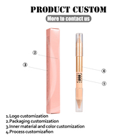 Crayon illuminateur pour sourcils en duo, marque privée, logo personnalisé, deux tons, pour sculpter les sourcils et illuminer les yeux, pour les maquilleurs professionnels
