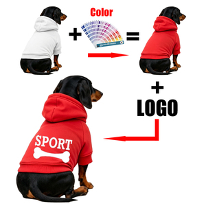 Op maat gemaakte rode hoodies en hoodies voor grote golden retrievers, hondenkleding van puur polyester - Product Image 5