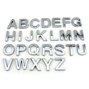 Adesivi personalizzati <span class=keywords><strong>auto</strong></span> in plastica ABS 3D con lettere e numeri cromati - Product Image 3