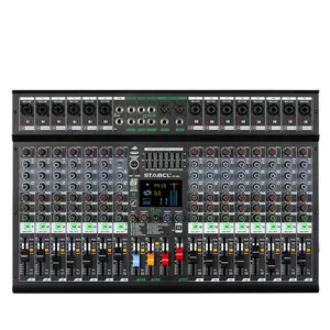 STABCL Professional 48V Phantom Power Supply 16 Channel Audio Mixer For Large Stage Performance