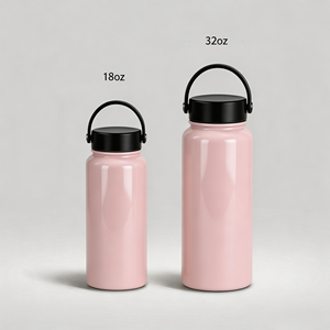 Bouteille d'eau isotherme pour enfants TAIRFLASK sans BPA avec couvercle anti-fuite, bouteille en acier inoxydable 304 avec impression mignonne de montagne et d'arc-en-ciel - Product Image 5
